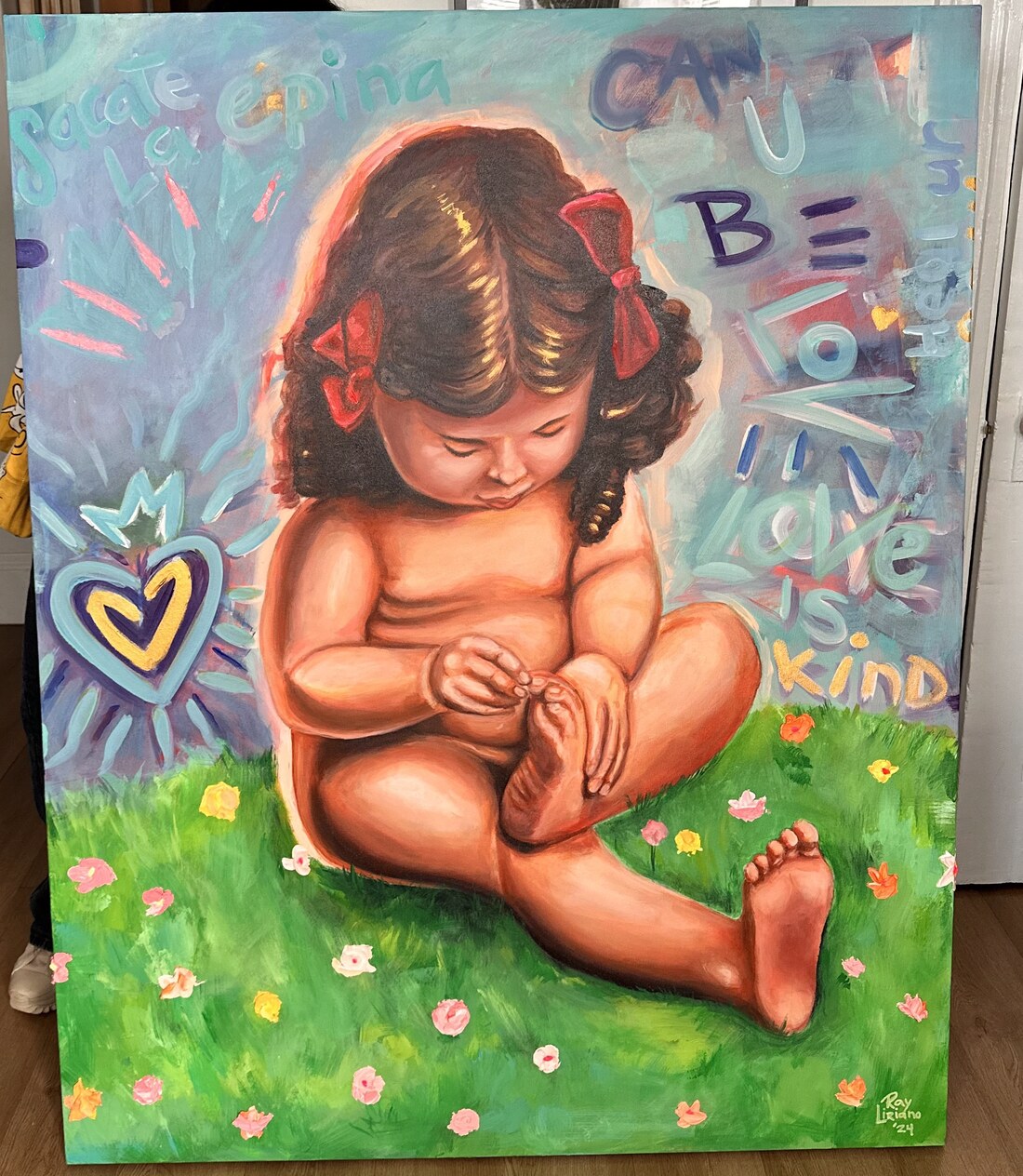 Painting of a child, Love is Kind